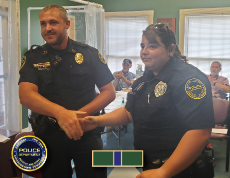 Officer Brown awarded Coopertown Police Commendation Bar