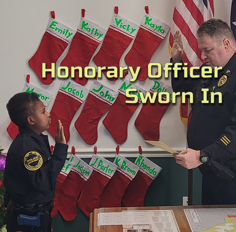 Coopertown Police Swear In 11-year-old Honorary Officer
