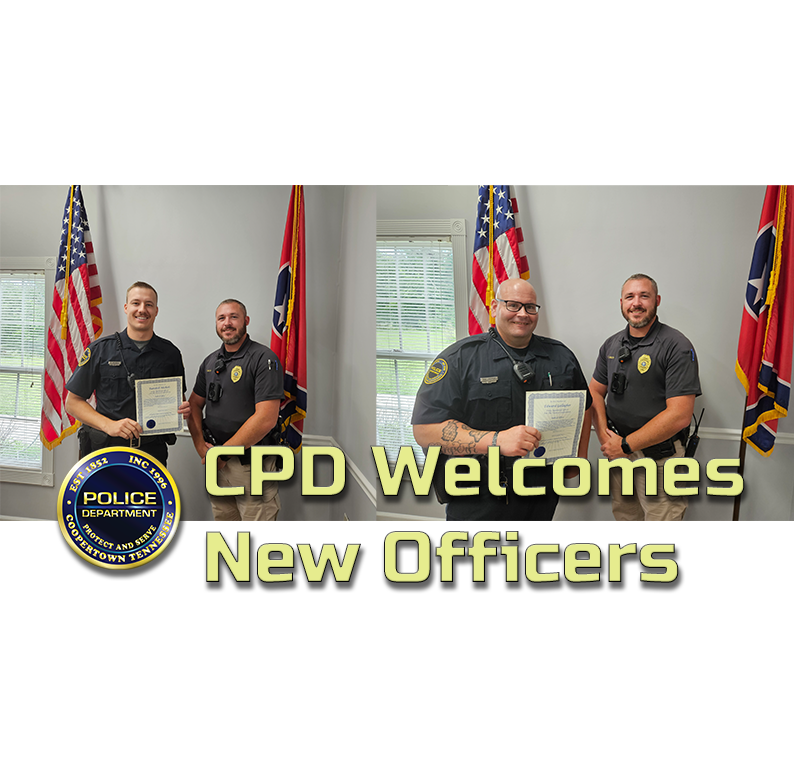 Coopertown Police Welcome New Officers
