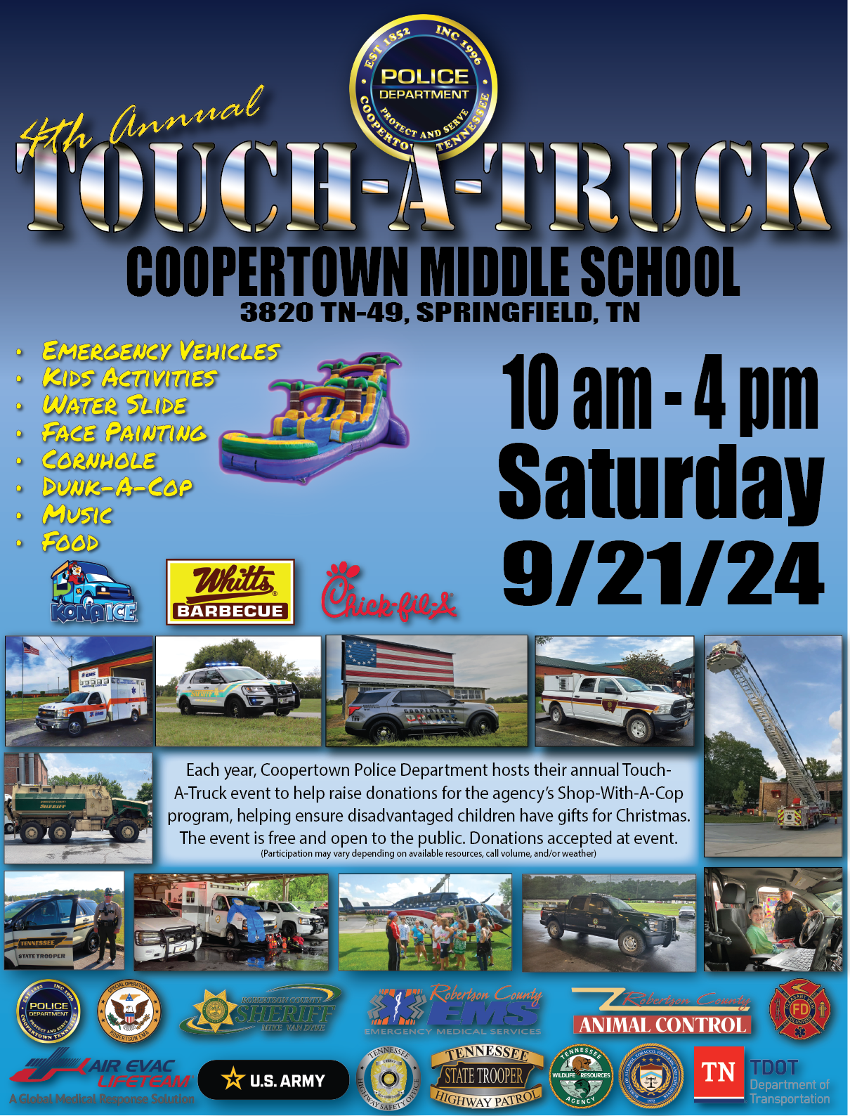 Coopertown Police 4th Annual Touch-A-Truck Event