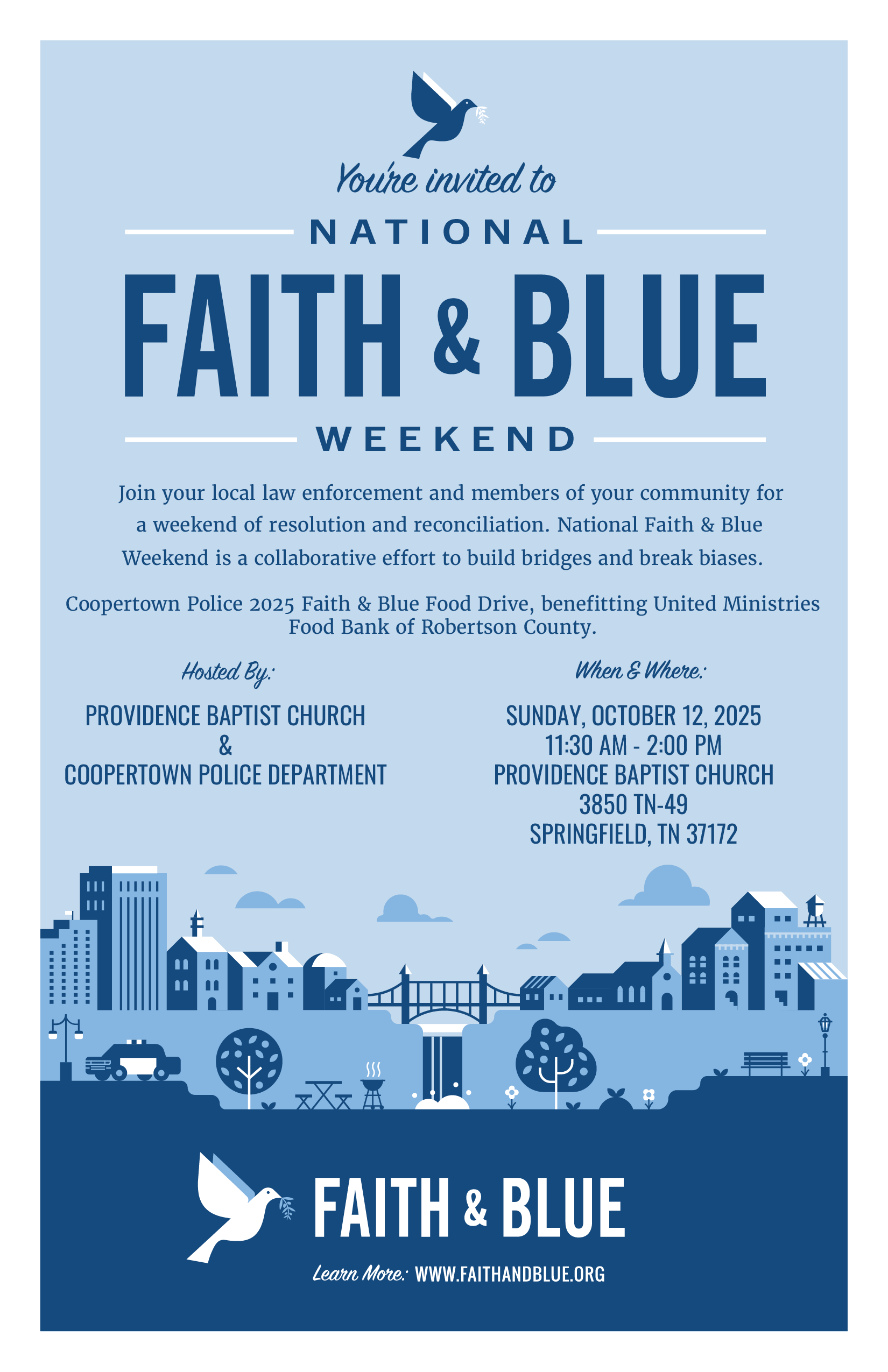 Nat’l Faith & Blue Weekend Coopertown Police Food Drive