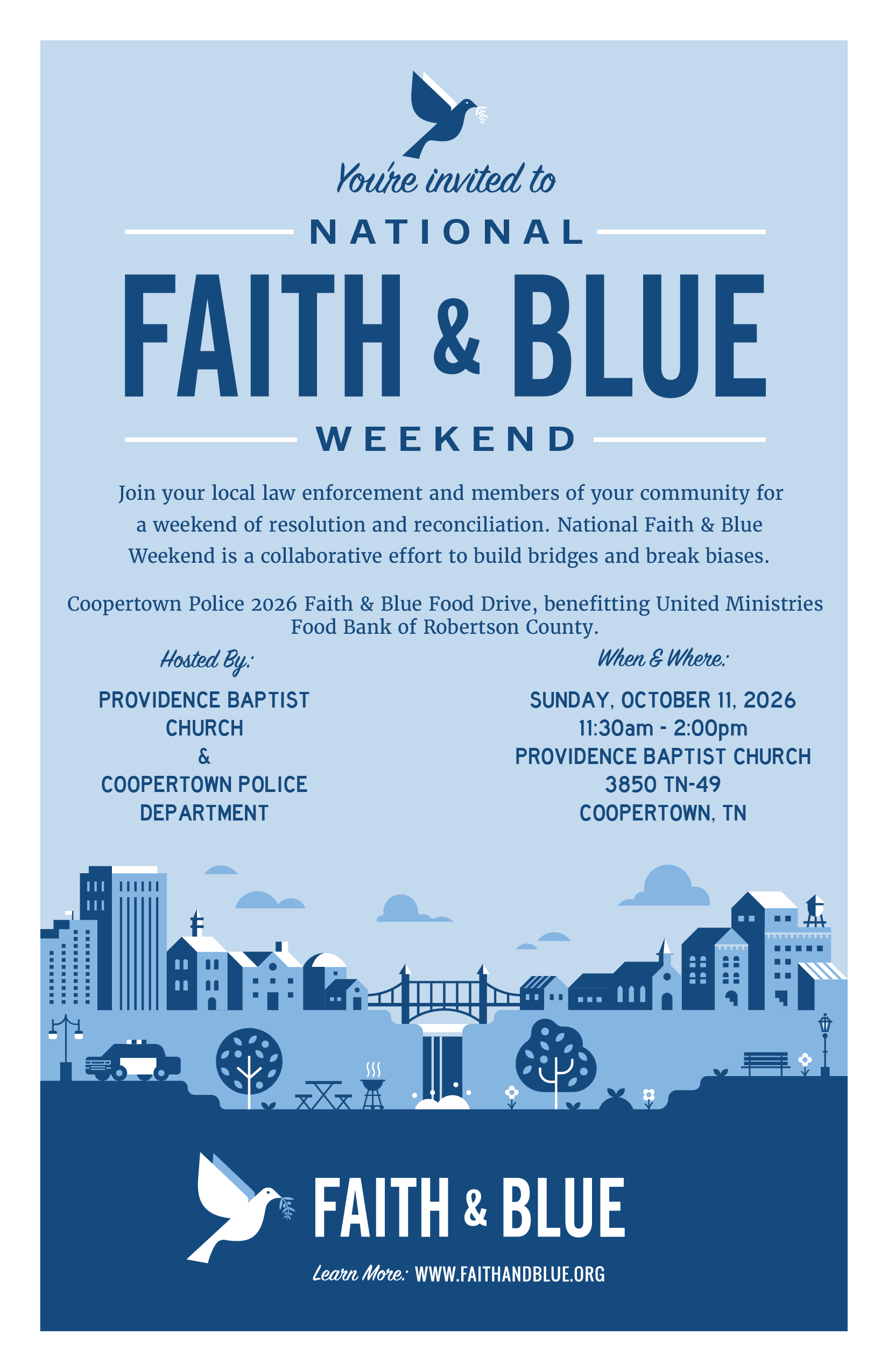 Nat’l Faith & Blue Weekend Coopertown Police Food Drive